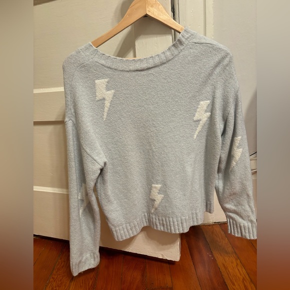 Rails Perci Crewneck Sweater Gray White Lightning cashmere - Picture 5 of 5